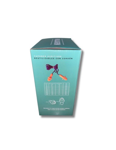 Tapones Auditivos de Silicona con Cordón Fullgen (100 Unidades)