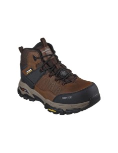 Botín de Seguridad Skechers Work Tarver 200161 BRBK Café con Negro para Hombre