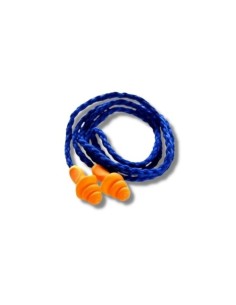Par de Tapones Auditivos de Silicona 3M 1270 Naranjas con Cordón