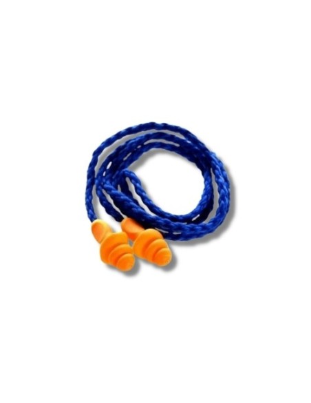 Par de Tapones Auditivos de Silicona 3M 1270 Naranjas con Cordón
