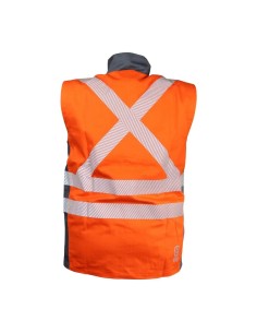 Chaleco Geólogo Ignífugo NFPA + 13034 Naranja-Gris 2