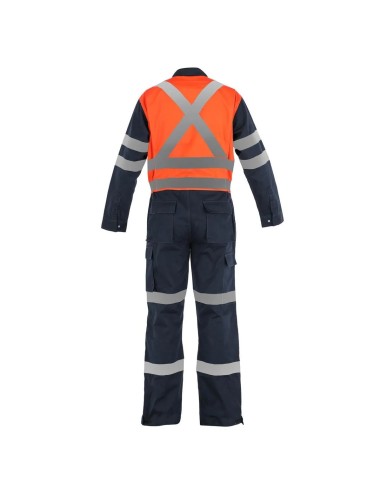 Overol Ignífugo Bicolor con Reflectante Naranja/Azul