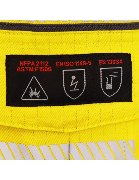 Chaleco Geologo Ignifugo Absolute Fire FRSVT NFPA 13034 Amarillo