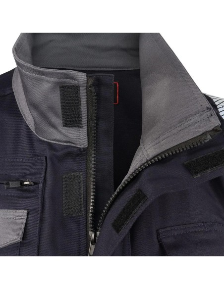Chaleco Geólogo Ignífugo + NFPA 13034 Azul Marino-Gris Chaleco Geólogo Ignífugo + NFPA 13034 Azul Marino-Gris