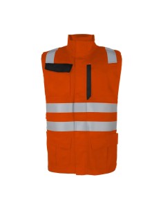 Chaleco Geologo Ignifugo Absolute Fire EN11612 + AS 9,5cal Naranjo
