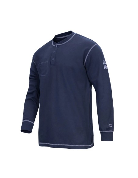 Polera Ignífuga Henley FRHST NFPA Azul Absolute Fire Polera Ignífuga Henley FRHST NFPA Azul Absolute Fire
