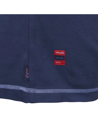Polera Ignífuga Henley FRHST NFPA Azul Absolute Fire