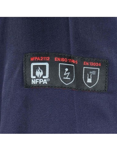 Chaqueta Slack Ignífuga Antiestático NFPA Azul Marino
