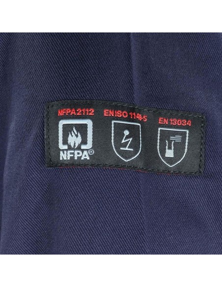 Chaqueta Slack Ignífuga Antiestático NFPA Azul Marino Chaqueta Slack Ignífuga Antiestático NFPA Azul Marino