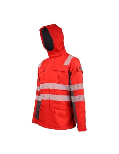 Parka Ignifuga Absolute Fire Antiestática FRWJT NFPA 13034 Roja