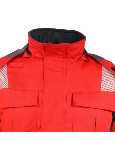 Parka Ignifuga Absolute Fire Antiestática FRWJT NFPA 13034 Roja