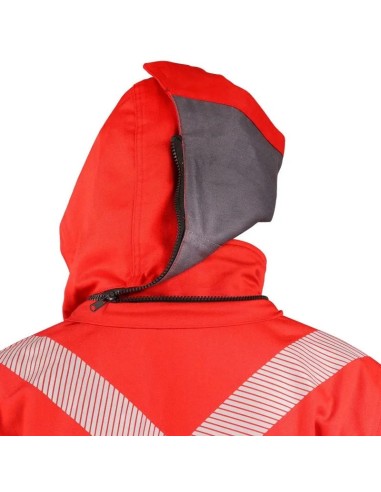 Parka Ignifuga Absolute Fire Antiestática FRWJT NFPA 13034 Roja
