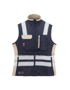 Chaleco Geologo Ignifugo Absolute Fire FRSVT NFPA 13034 Mujer Azul – Beige