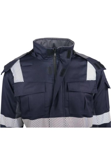 Parka Ignifuga Absolute Fire Antiestática FRWJT NFPA 13034 Azul Marino