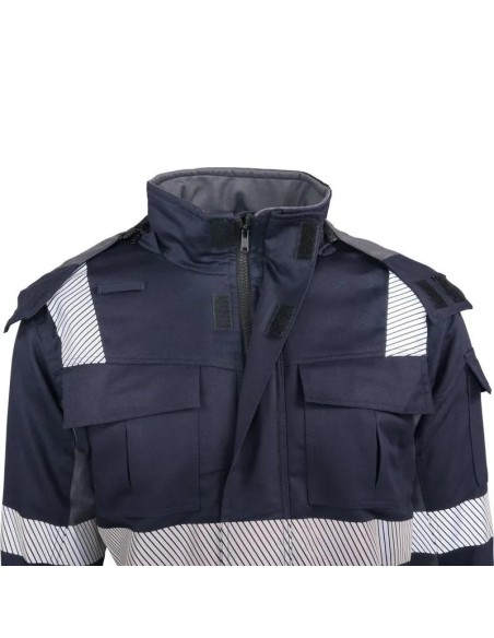 Parka Ignifuga Absolute Fire Antiestática FRWJT NFPA 13034 Azul Marino
