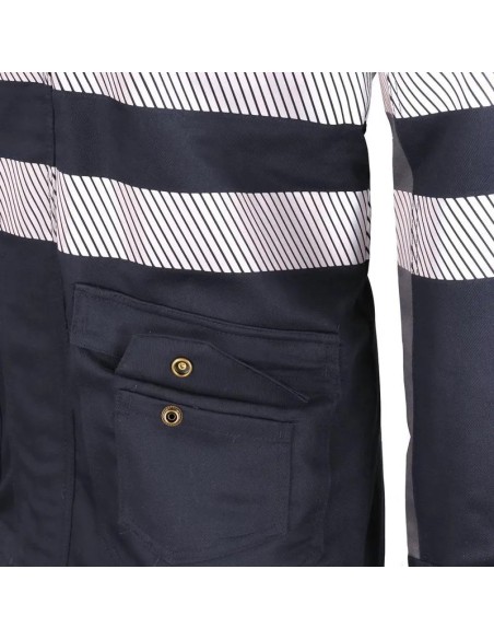 Parka Ignifuga Absolute Fire Antiestática FRWJT NFPA 13034 Azul Marino