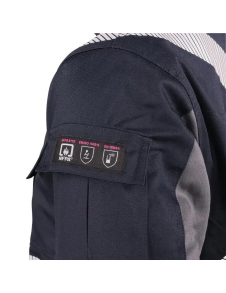Parka Ignifuga Absolute Fire Antiestática FRWJT NFPA 13034 Azul Marino