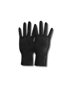 Guantes de Nitrilo Descartables Allman Negro 3,5 Gr. 100 Uni
