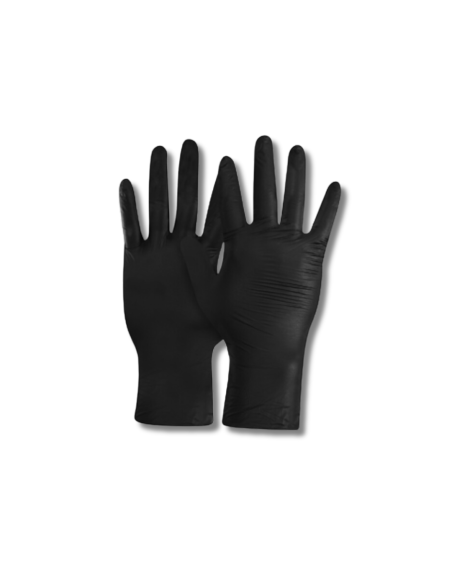 Guantes de Nitrilo Descartables Allman Negro 3,5 Gr. 100 Uni