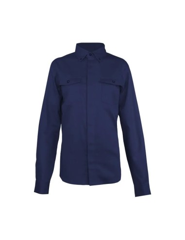 Blusa Ignífuga Antiestática NFPA 13034 Azul Marino Mujer
