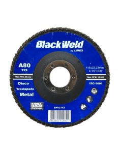 DISCO TRASLAPADO METAL 4,5"/GRANO 80 - BLACKWELD (BW-45115-A80)