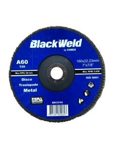 DISCO TRASLAPADO METAL 7"/GRANO 60 - BLACKWELD (BW-45180-A60)