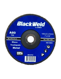 DISCO TRASLAPADO METAL 7"/GRANO 80 - BLACKWELD (BW-45180-A80)