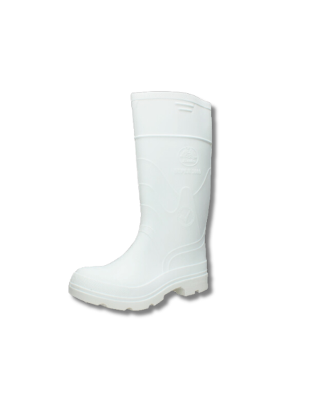 Bota de Seguridad Bata PVC Blanca Lactica sin Punta