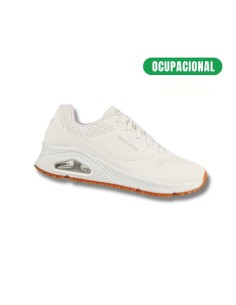 Zapatilla Ocupacional Mujer Skechers Uno Blanco
