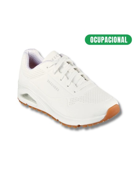 Zapatilla Ocupacional Mujer Skechers Uno Blanco
