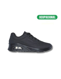 Zapatilla Ocupacional Mujer Skechers Uno Negro