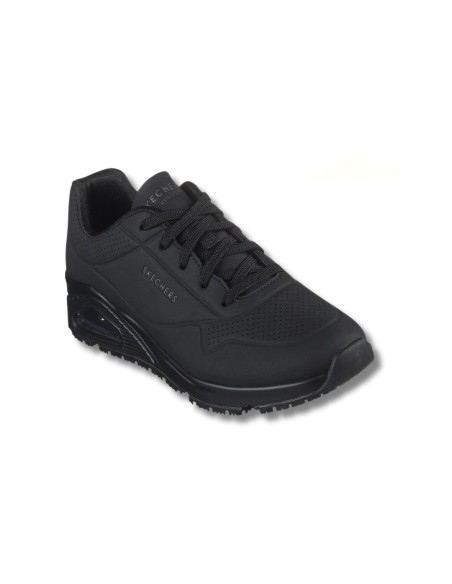 Zapatilla Ocupacional Mujer Skechers Uno Negro