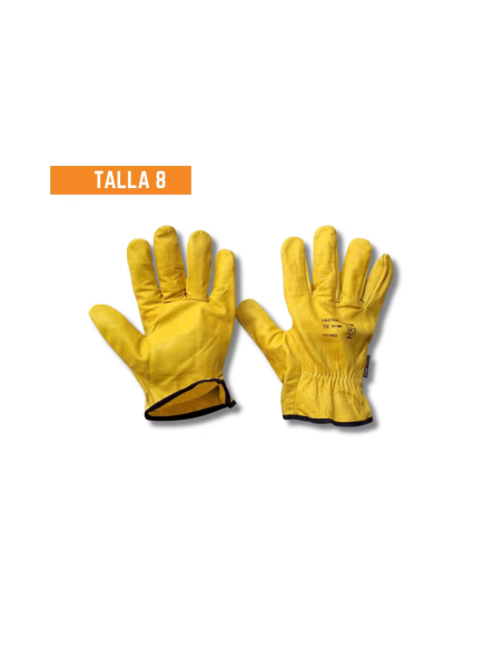 Guantes Cabritilla Amarillo Talla 8