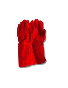 Guante Soldador Rojo con Forro