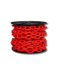 Cadena Plástica de Eslabón Rojo 50 M