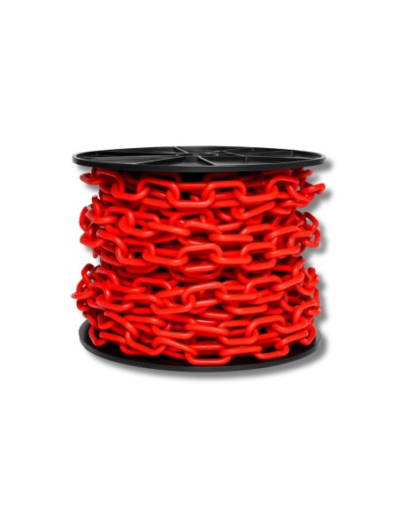 Cadena Plástica de Eslabón Rojo 50 M