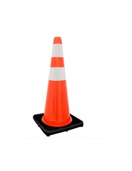 Cono de Señalización Vial 36 Pulgadas Doble Cinta Naranjo