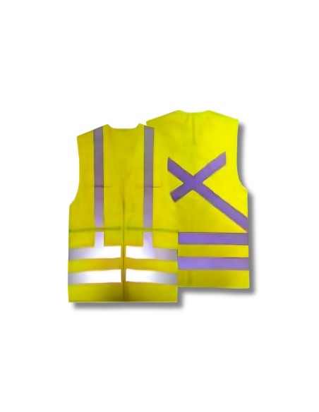Chaleco de Seguridad Vial Estándar 360° Reflectante Amarillo Flúor