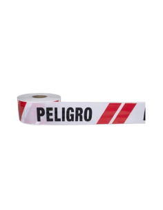 Rollo Cinta de Señalización Peligro Estándar 350 M Rojo Blanca