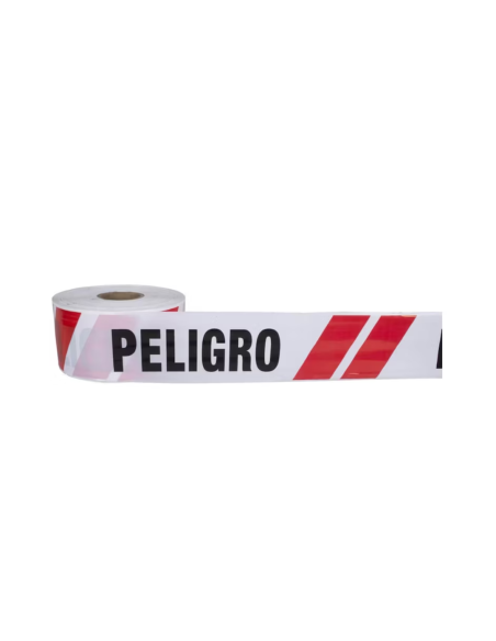 Rollo Cinta de Señalización Peligro Estándar 350 M Rojo Blanca