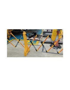 Barrera Vial Plástica Extendible 2.5 Mt Negro con Amarillo 2