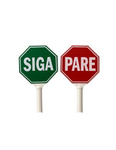 Paleta de Señalización Plástica Reflectante Pare/Siga