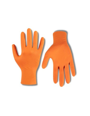 Guantes Nitrilo Naranjo Resistor 100 Un