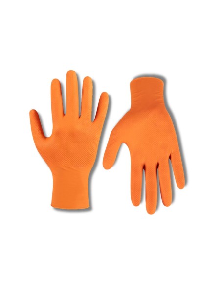 Guantes Nitrilo Naranjo Resistor 100 Un