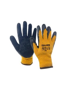 Guantes de Látex Multipropósito Fullgen Amarillo y Negro