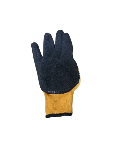 Guantes de Látex Multipropósito Fullgen Amarillo y Negro