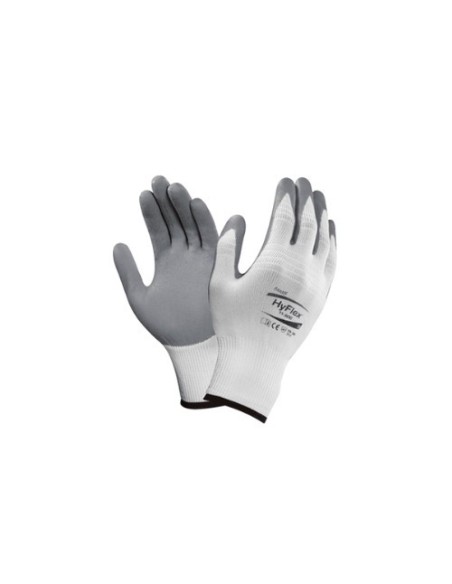 Guantes de Seguridad Ansell Hyflex 11 – 800 Nitrilo Blanco con Gris