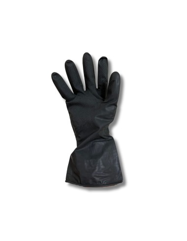 Guantes de Látex Industrial Fullgen Negro L-XL