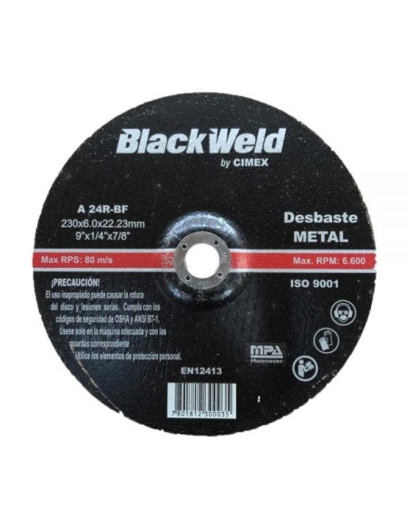 DISCO DESBASTE METAL 9"X 6,0 - BLACKWELD (BW-35230-60)