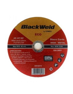 Disco Corte Inox/Metal 7´x1.6-Blackweld (ECO-BW-20180-16)